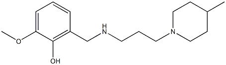 2-methoxy-6-({[3-(4-methylpiperidin-1-yl)propyl]amino}methyl)phenol Structure