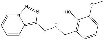 2-methoxy-6-[({[1,2,4]triazolo[3,4-a]pyridin-3-ylmethyl}amino)methyl]phenol Struktur