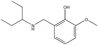 2-methoxy-6-[(pentan-3-ylamino)methyl]phenol,,结构式