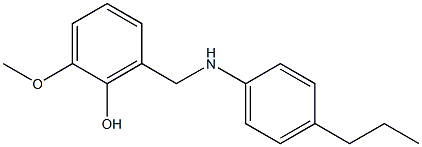 2-methoxy-6-{[(4-propylphenyl)amino]methyl}phenol Struktur