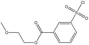 2-methoxyethyl 3-(chlorosulfonyl)benzoate Struktur