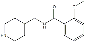 2-methoxy-N-(piperidin-4-ylmethyl)benzamide Struktur