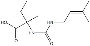 2-methyl-2-({[(3-methylbut-2-enyl)amino]carbonyl}amino)butanoic acid