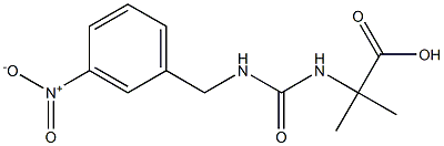 2-methyl-2-({[(3-nitrophenyl)methyl]carbamoyl}amino)propanoic acid,,结构式