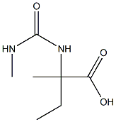 2-methyl-2-{[(methylamino)carbonyl]amino}butanoic acid 结构式