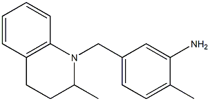 2-methyl-5-[(2-methyl-1,2,3,4-tetrahydroquinolin-1-yl)methyl]aniline Struktur
