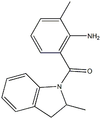 2-methyl-6-[(2-methyl-2,3-dihydro-1H-indol-1-yl)carbonyl]aniline Struktur