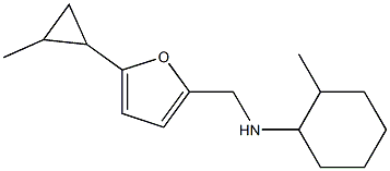 2-methyl-N-{[5-(2-methylcyclopropyl)furan-2-yl]methyl}cyclohexan-1-amine 结构式