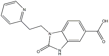 2-oxo-1-[2-(pyridin-2-yl)ethyl]-2,3-dihydro-1H-1,3-benzodiazole-5-carboxylic acid Struktur