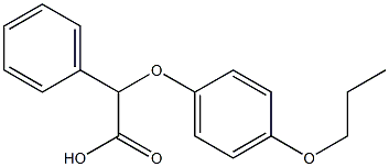 2-phenyl-2-(4-propoxyphenoxy)acetic acid Struktur