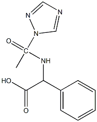 2-phenyl-2-[1-(1H-1,2,4-triazol-1-yl)acetamido]acetic acid,,结构式