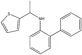 2-phenyl-N-[1-(thiophen-2-yl)ethyl]aniline,,结构式