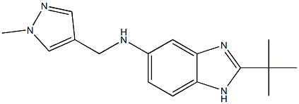2-tert-butyl-N-[(1-methyl-1H-pyrazol-4-yl)methyl]-1H-1,3-benzodiazol-5-amine,,结构式