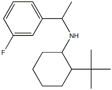 2-tert-butyl-N-[1-(3-fluorophenyl)ethyl]cyclohexan-1-amine Struktur