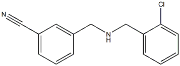 3-({[(2-chlorophenyl)methyl]amino}methyl)benzonitrile 化学構造式