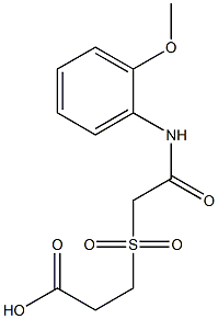 3-({[(2-methoxyphenyl)carbamoyl]methane}sulfonyl)propanoic acid Struktur