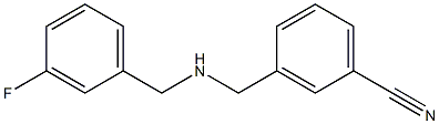 3-({[(3-fluorophenyl)methyl]amino}methyl)benzonitrile 化学構造式