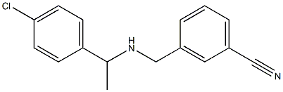 3-({[1-(4-chlorophenyl)ethyl]amino}methyl)benzonitrile 化学構造式