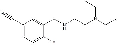3-({[2-(diethylamino)ethyl]amino}methyl)-4-fluorobenzonitrile,,结构式