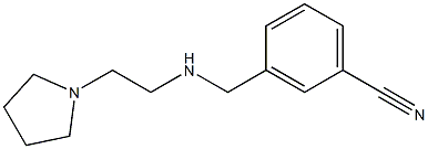 3-({[2-(pyrrolidin-1-yl)ethyl]amino}methyl)benzonitrile 结构式