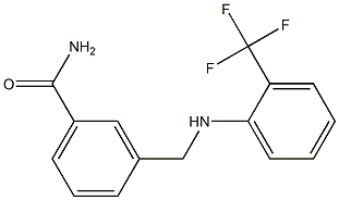 3-({[2-(trifluoromethyl)phenyl]amino}methyl)benzamide,,结构式
