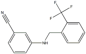 3-({[2-(trifluoromethyl)phenyl]methyl}amino)benzonitrile 结构式