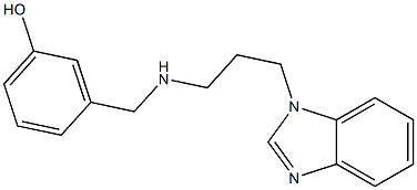 3-({[3-(1H-1,3-benzodiazol-1-yl)propyl]amino}methyl)phenol Structure