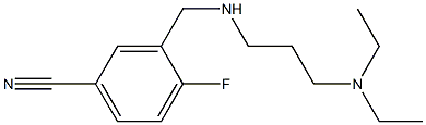 3-({[3-(diethylamino)propyl]amino}methyl)-4-fluorobenzonitrile,,结构式