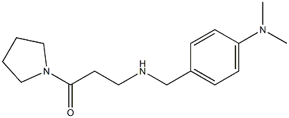 3-({[4-(dimethylamino)phenyl]methyl}amino)-1-(pyrrolidin-1-yl)propan-1-one,,结构式