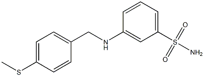 3-({[4-(methylsulfanyl)phenyl]methyl}amino)benzene-1-sulfonamide 化学構造式