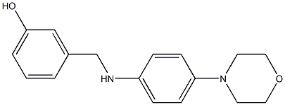 3-({[4-(morpholin-4-yl)phenyl]amino}methyl)phenol Structure