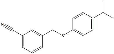  3-({[4-(propan-2-yl)phenyl]sulfanyl}methyl)benzonitrile