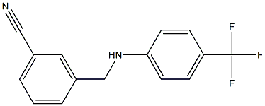 3-({[4-(trifluoromethyl)phenyl]amino}methyl)benzonitrile 化学構造式