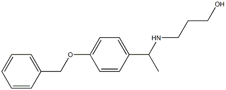 3-({1-[4-(benzyloxy)phenyl]ethyl}amino)propan-1-ol 化学構造式