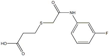 3-({2-[(3-fluorophenyl)amino]-2-oxoethyl}thio)propanoic acid Structure