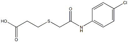 3-({2-[(4-chlorophenyl)amino]-2-oxoethyl}thio)propanoic acid 化学構造式