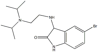 3-({2-[bis(propan-2-yl)amino]ethyl}amino)-5-bromo-2,3-dihydro-1H-indol-2-one Structure