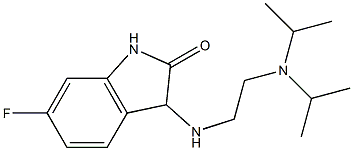 3-({2-[bis(propan-2-yl)amino]ethyl}amino)-6-fluoro-2,3-dihydro-1H-indol-2-one Struktur