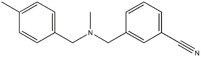 3-({methyl[(4-methylphenyl)methyl]amino}methyl)benzonitrile,,结构式