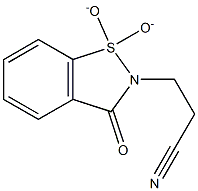 3-(1,1-dioxido-3-oxo-1,2-benzisothiazol-2(3H)-yl)propanenitrile 化学構造式
