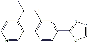 3-(1,3,4-oxadiazol-2-yl)-N-[1-(pyridin-4-yl)ethyl]aniline Struktur