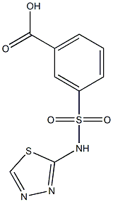 3-(1,3,4-thiadiazol-2-ylsulfamoyl)benzoic acid Structure