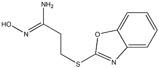3-(1,3-benzoxazol-2-ylsulfanyl)-N'-hydroxypropanimidamide 化学構造式