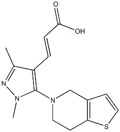 3-(1,3-dimethyl-5-{4H,5H,6H,7H-thieno[3,2-c]pyridin-5-yl}-1H-pyrazol-4-yl)prop-2-enoic acid