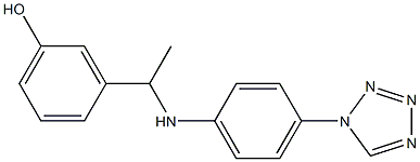 3-(1-{[4-(1H-1,2,3,4-tetrazol-1-yl)phenyl]amino}ethyl)phenol Struktur