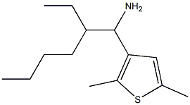 3-(1-amino-2-ethylhexyl)-2,5-dimethylthiophene Struktur