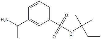 3-(1-aminoethyl)-N-(2-methylbutan-2-yl)benzene-1-sulfonamide Structure