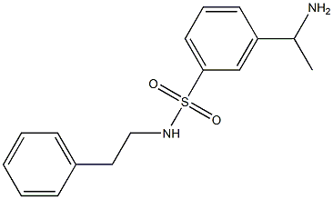 3-(1-aminoethyl)-N-(2-phenylethyl)benzene-1-sulfonamide Structure