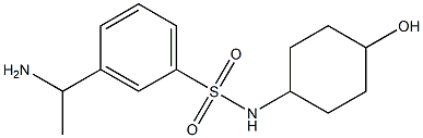 3-(1-aminoethyl)-N-(4-hydroxycyclohexyl)benzene-1-sulfonamide