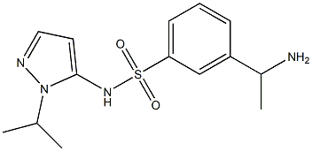 3-(1-aminoethyl)-N-[1-(propan-2-yl)-1H-pyrazol-5-yl]benzene-1-sulfonamide Structure